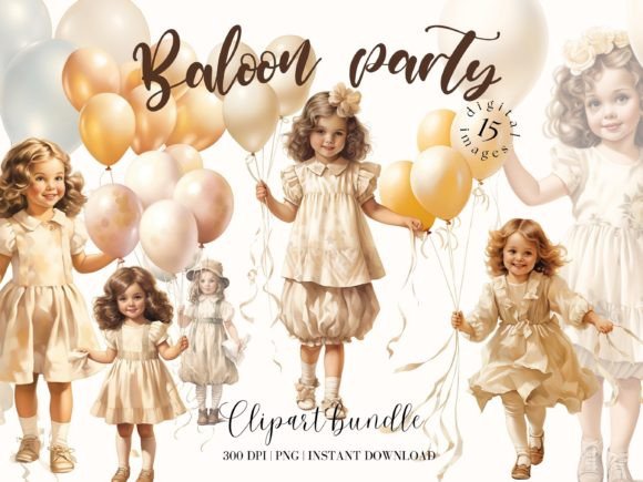 Download Girl with Balloons - Girl with balloons Collection