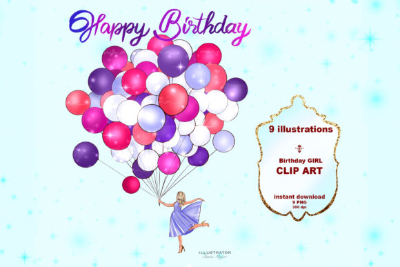Download Girl with Balloons Clipart - Girl with balloons Collection